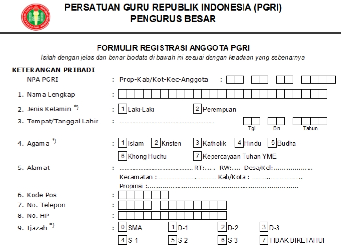 Pendaftaran PGRI Medan - Persatuan Guru Republik Indonesia Cabang Medan